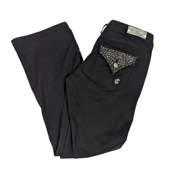 Rocawear Denim - Y2K Vintage Rocawear Embellished Pockets Jeans Black Size 11 Roca Wear
